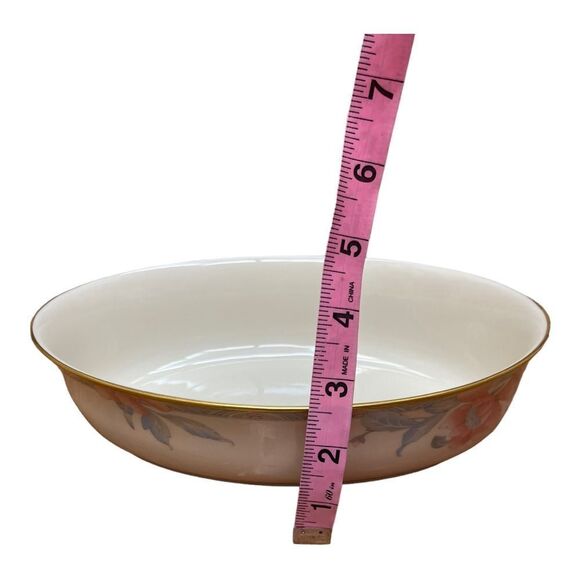 VTG Lenox Westwood Floral Oval Serving Dish Blue Pink Bohemian Fine China EUC - Picture 7 of 8